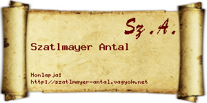 Szatlmayer Antal névjegykártya